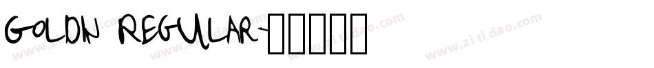 Goldin Regular字体转换